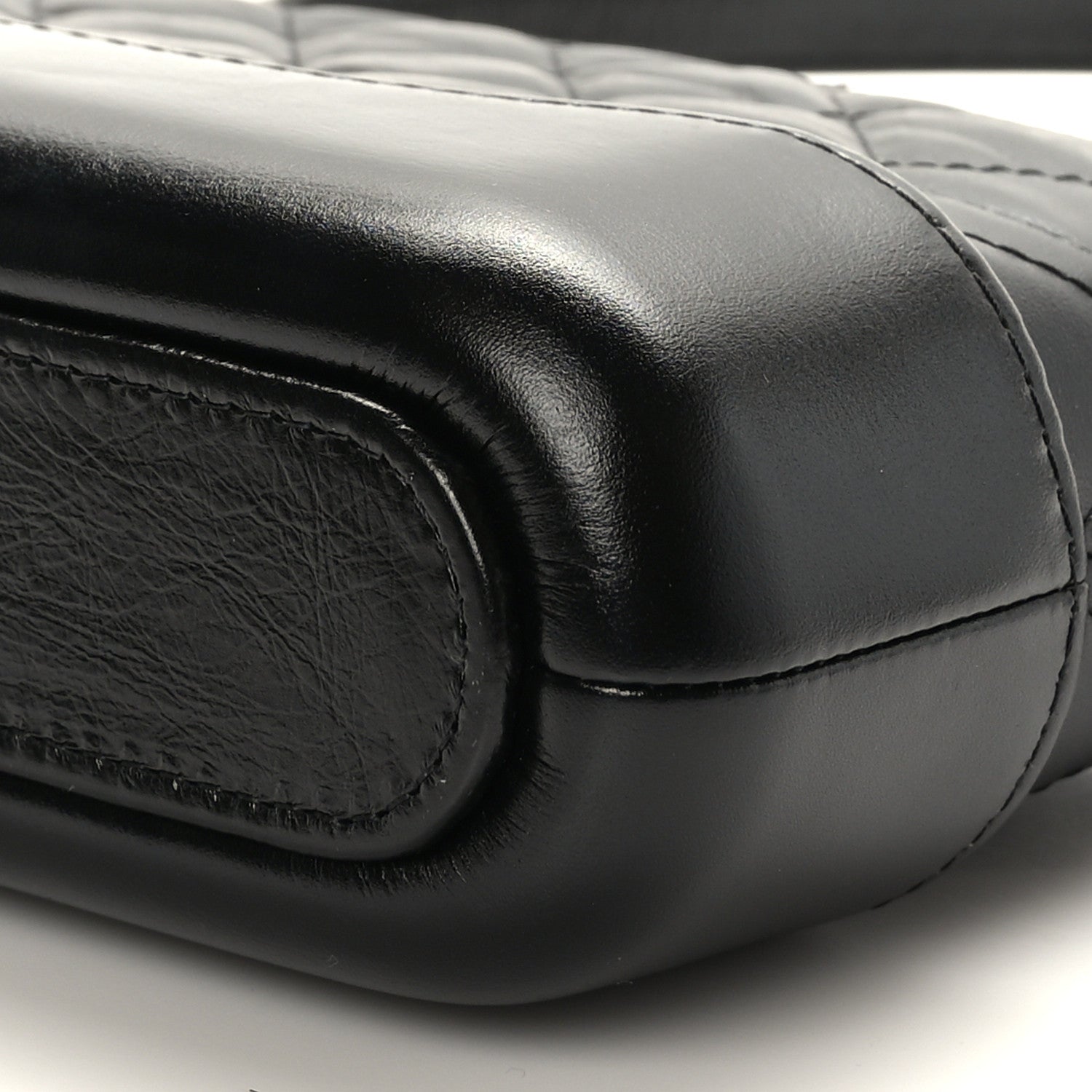 Chanel Aged Calfskin Quilted Small Gabrielle Clutch With Chain Black 10 of 11