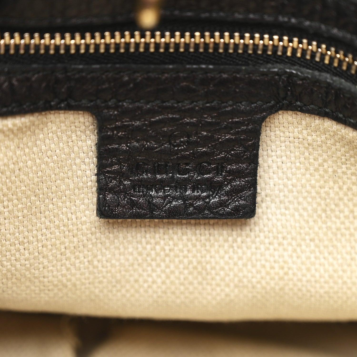 Gucci Pebbled Calfskin Medium Soho Chain Shoulder Bag Black 6 of 14