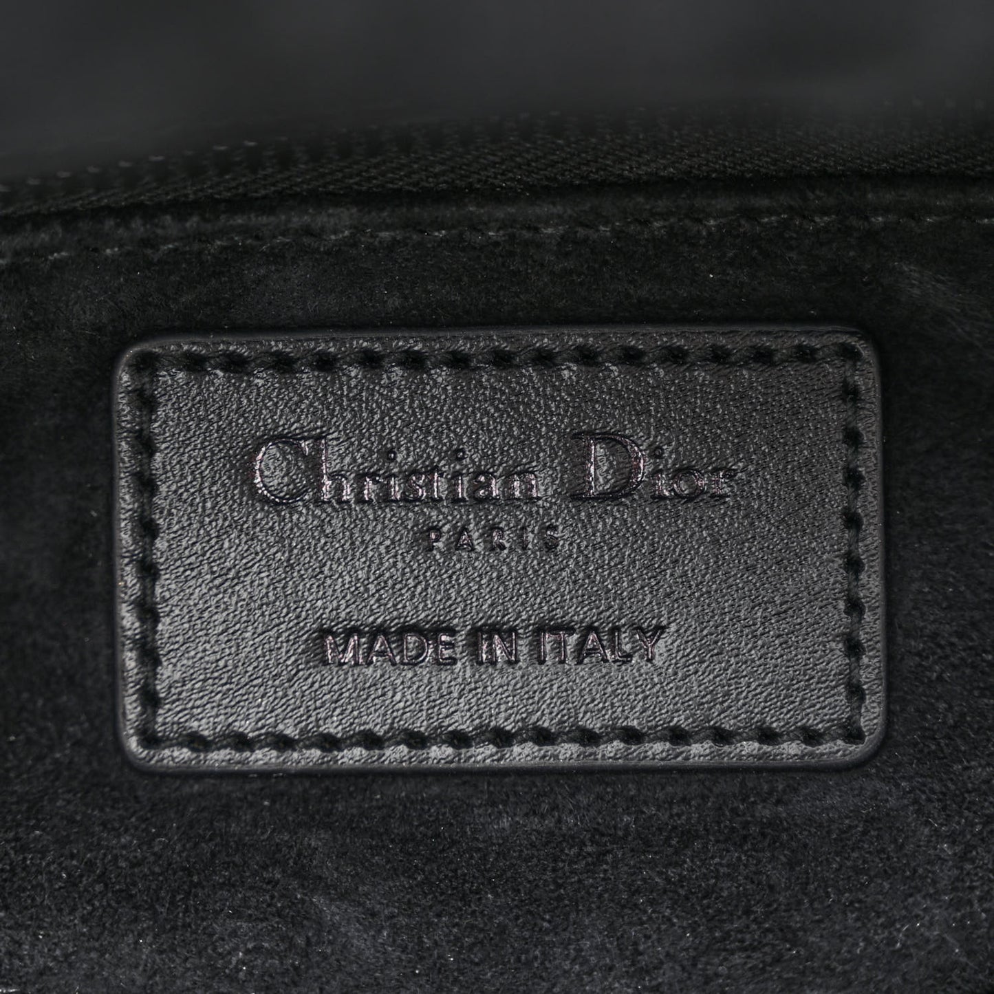 Calfskin Cannage Diamond Small My ABCDior Lady Dior Black