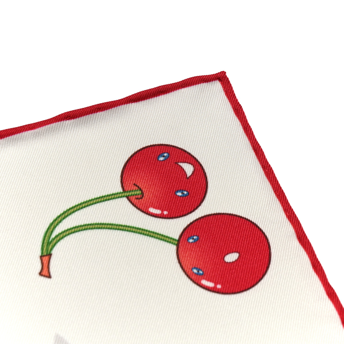 LV X TM Silk Monogram Cerises Square Scarf 90 White