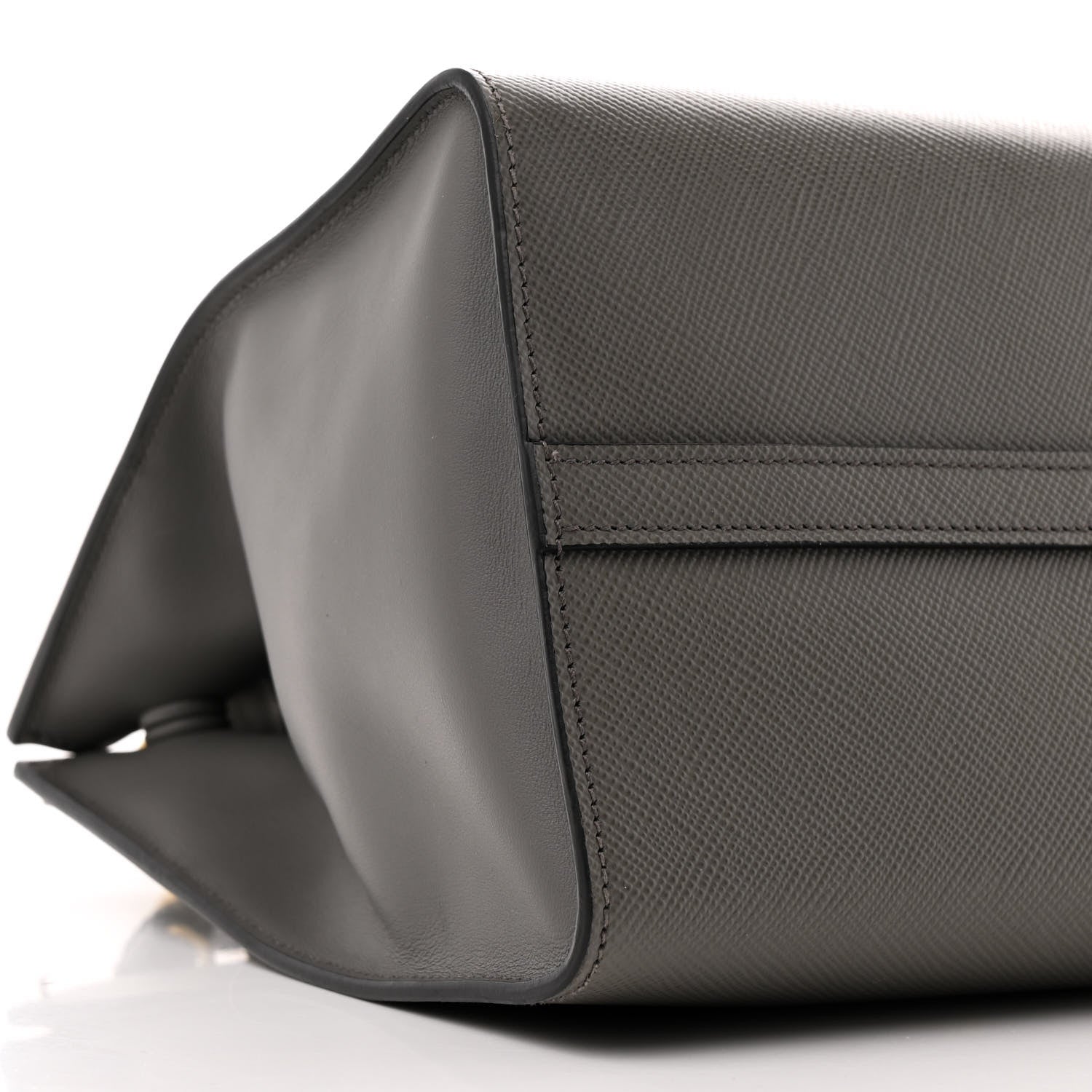 Prada Saffiano Cuir Calfskin Medium Monochrome Top Handle Tote Ardesia 9 of 11