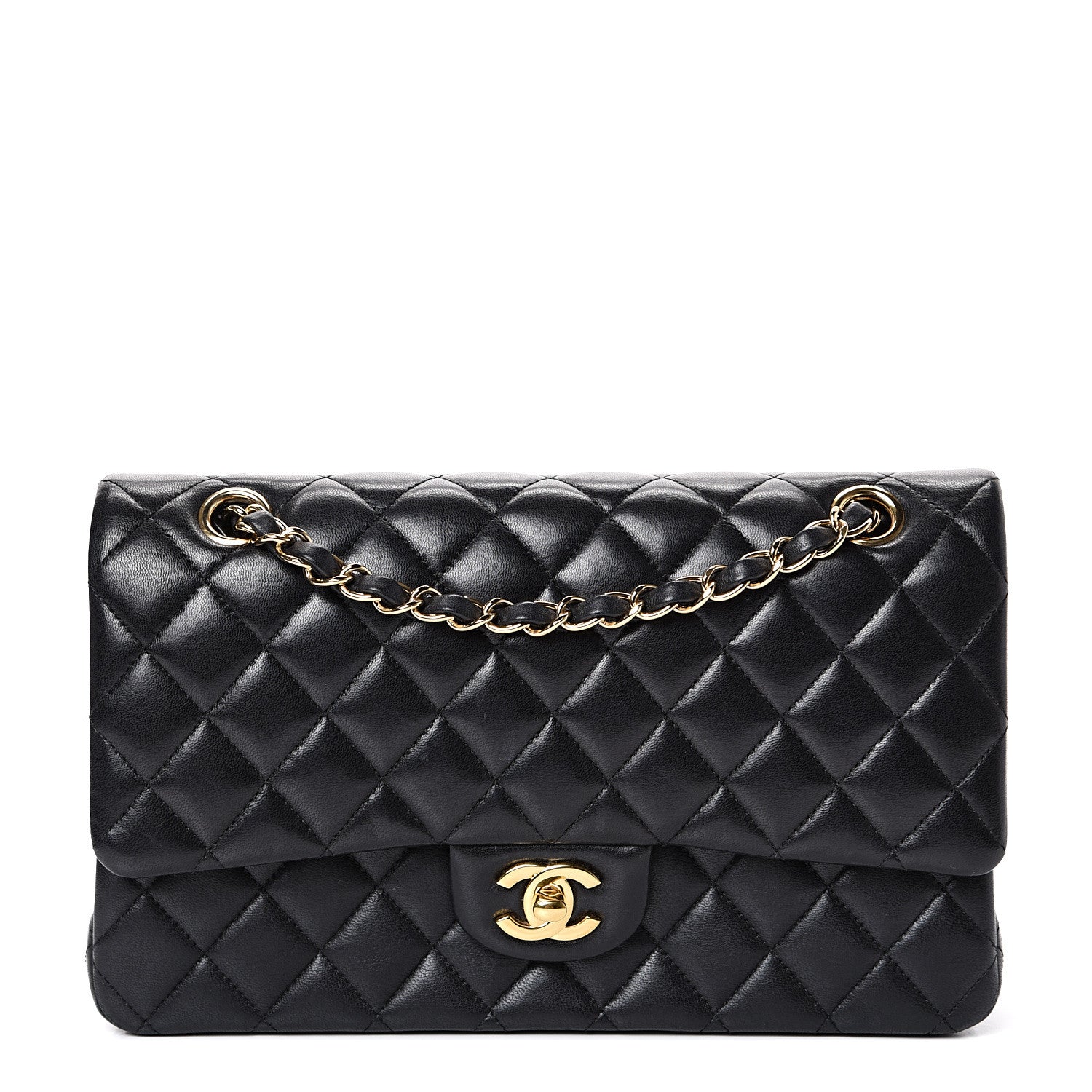 Chanel Lambskin Quilted Medium Double Flap Black 1 of 17
