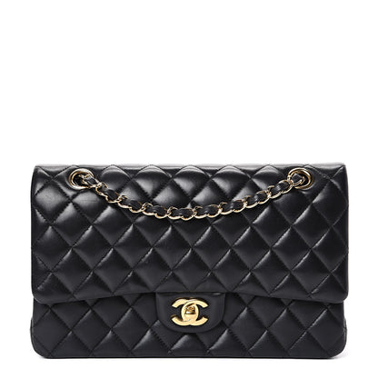 Chanel Lambskin Quilted Medium Double Flap Black 1 of 17