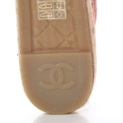 Chanel Suede Pearl CC Espadrilles 39 Pink 6 of 10