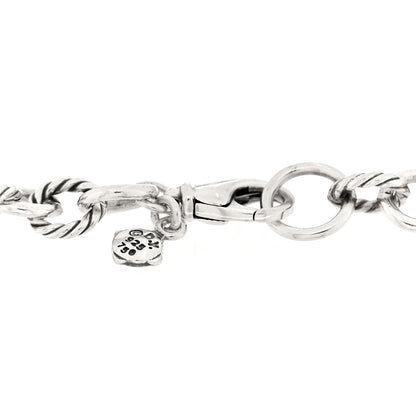 David Yurman Sterling Silver 18K Yellow Gold Cable Cookie Classic Heart Charm Bracelet 3 of 3