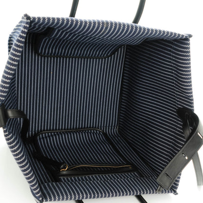 Celine Textile Medium Bi Color Phantom Luggage Navy White 5 of 7
