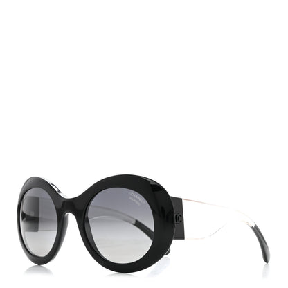 Chanel Signature Oval Polarized Sunglasses 5265 Black 1 of 8