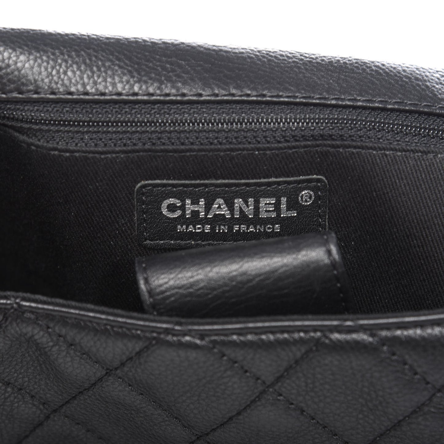 Calfskin Quilted Couture Messenger Black