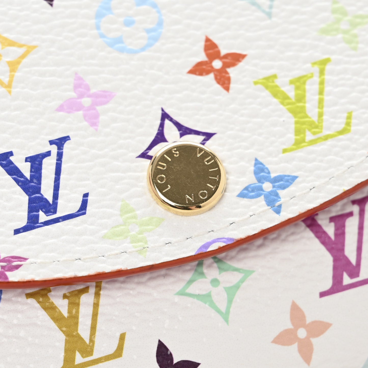 LV X TM Monogram Multicolor Rosalie Coin Purse White Kawaii Pink