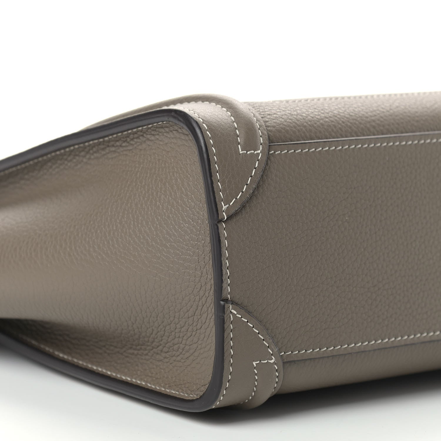 Celine Drummed Calfskin Nano Luggage Souris 9 of 11