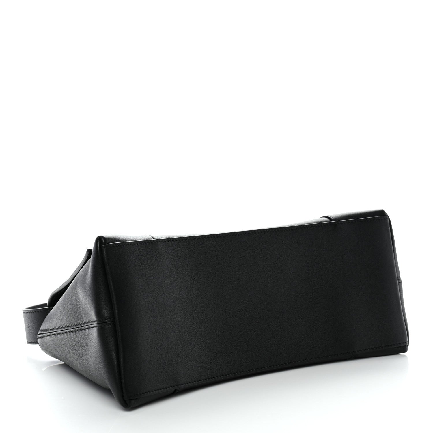 Balenciaga Grained Calfskin Monochrome M Downtown Shoulder Bag Black 3 of 12