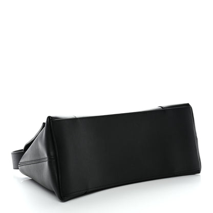 Balenciaga Grained Calfskin Monochrome M Downtown Shoulder Bag Black 3 of 12