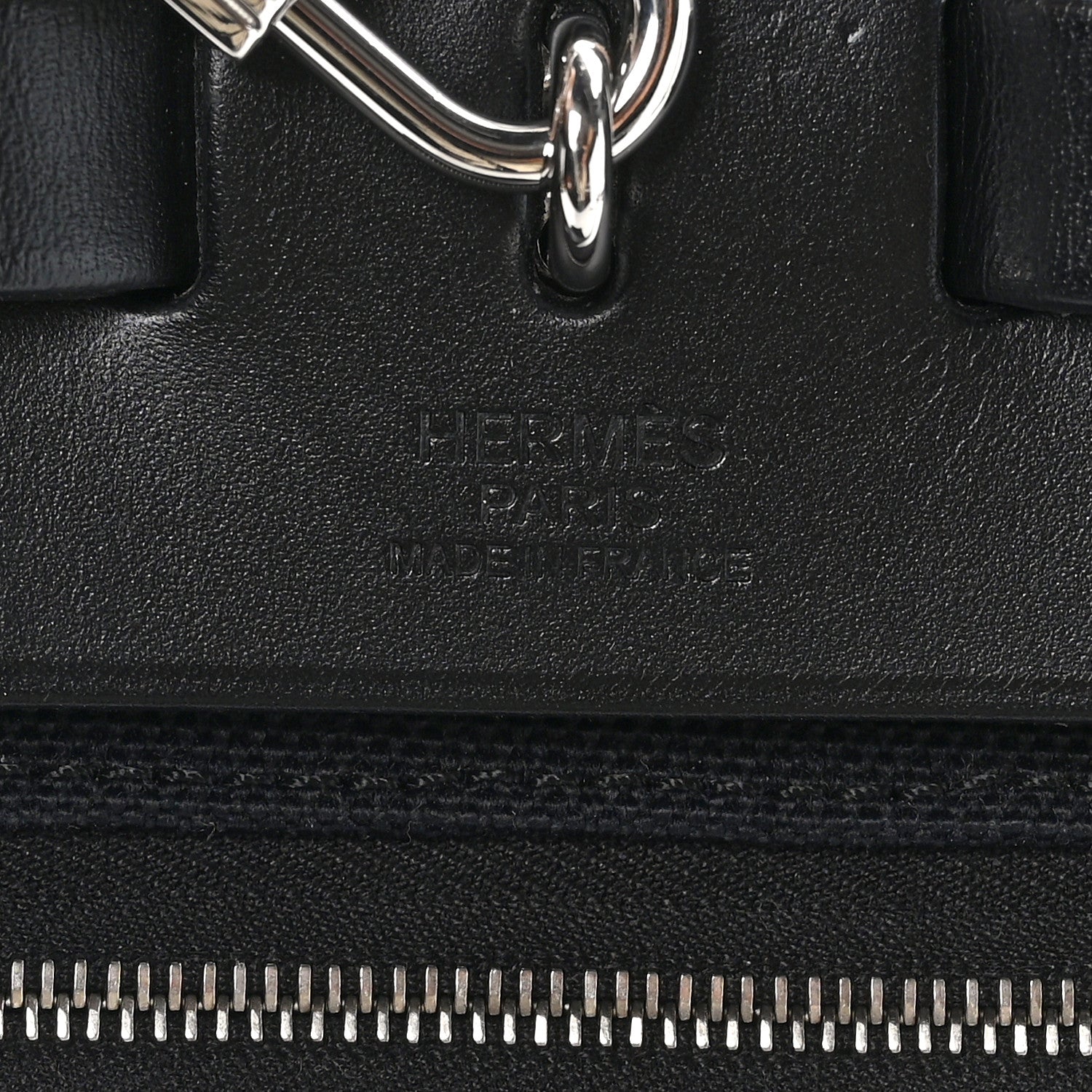 Hermes Military Toile Vache Hunter Herbag Zip PM 31 Black 7 of 12