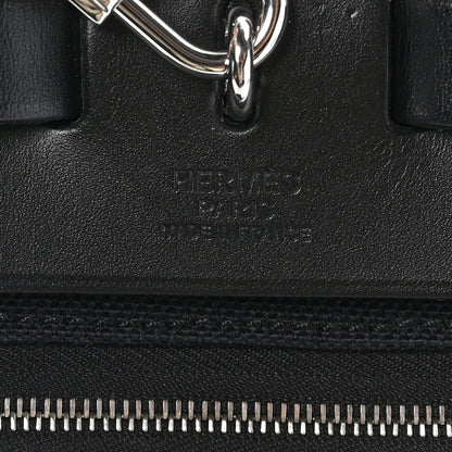 Hermes Military Toile Vache Hunter Herbag Zip PM 31 Black 7 of 12