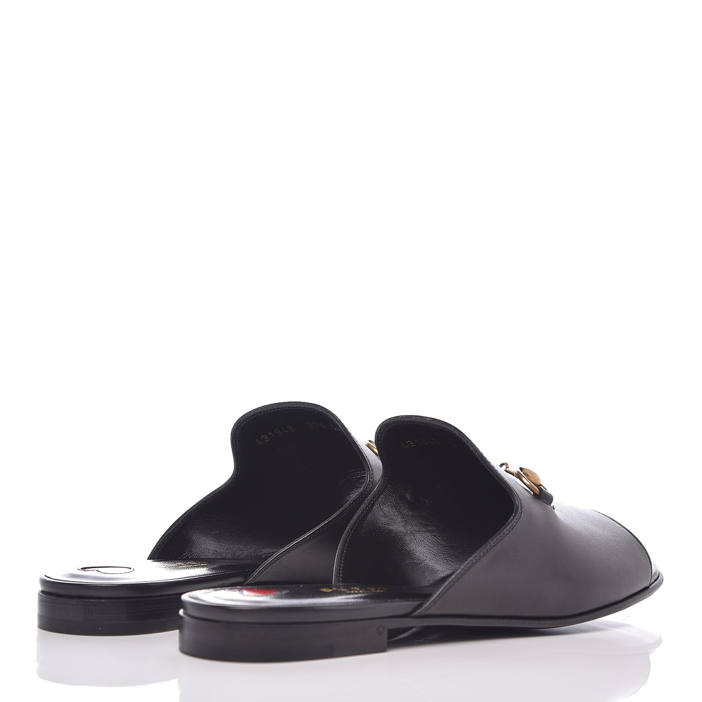 Malaga Kid Horsebit Slide Sandals 37.5 Black