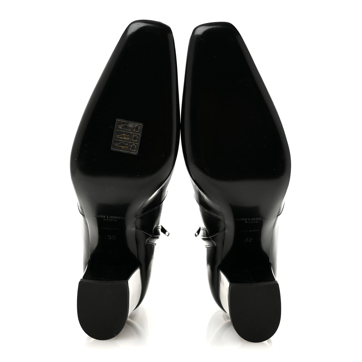 Saint Laurent Vitello Marilyn Betty 70 Ankle Zip Boots 35 Black 6 of 9