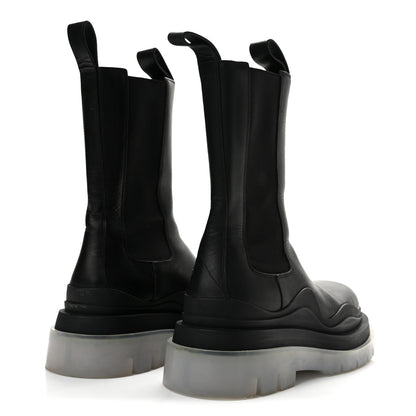 Bottega Veneta Calfskin The Tire Chelsea Boots 36 Black Transparent 5 of 9