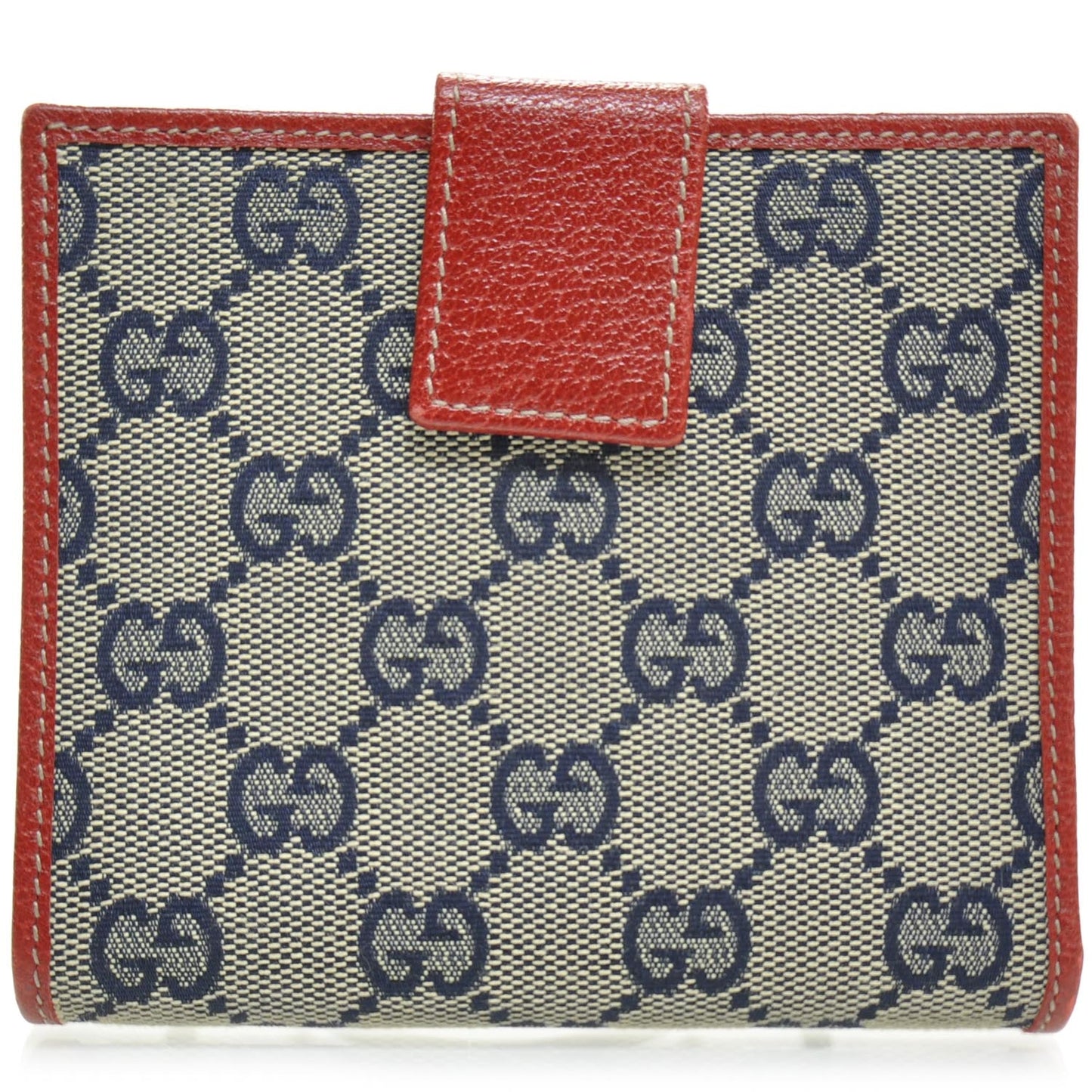 Monogram French Flap Wallet Navy Blue