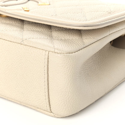 Chanel Caviar Quilted Small CC Filigree Flap Light Beige 9 of 9