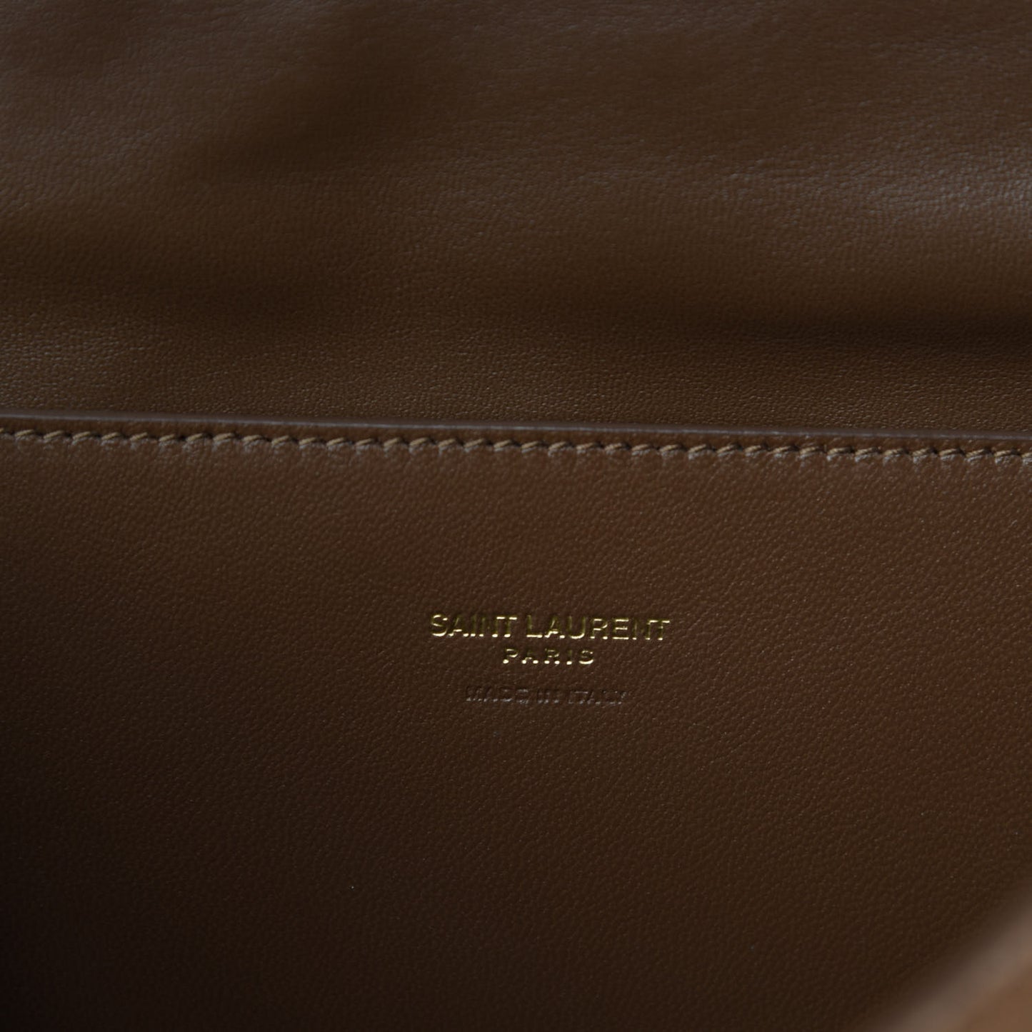Smooth Calfskin Suede Medium Reversible Monogram Kate Satchel Light Ochre