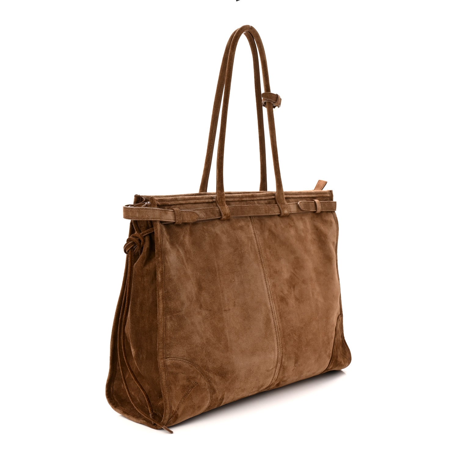 Prada Suede Extra Large Bonnie Shoulder Bag Cocoa Brown 3 of 10