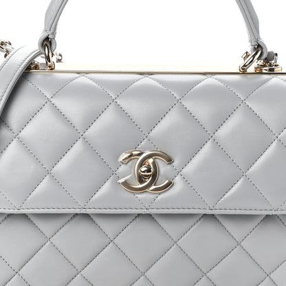 Chanel Lambskin Quilted Small Trendy CC Dual Handle Flap Bag Grey 8 of 10