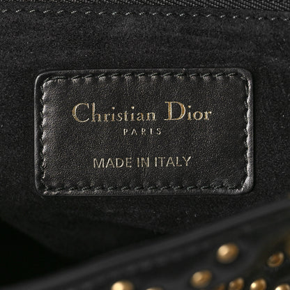 Christian Dior Calfskin Cannage Studded Medium Supple Lady Dior Black 6 of 12