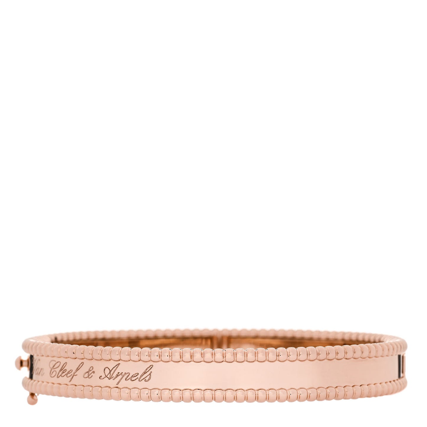 18K Rose Gold Perlee Signature Bangle Bracelet S