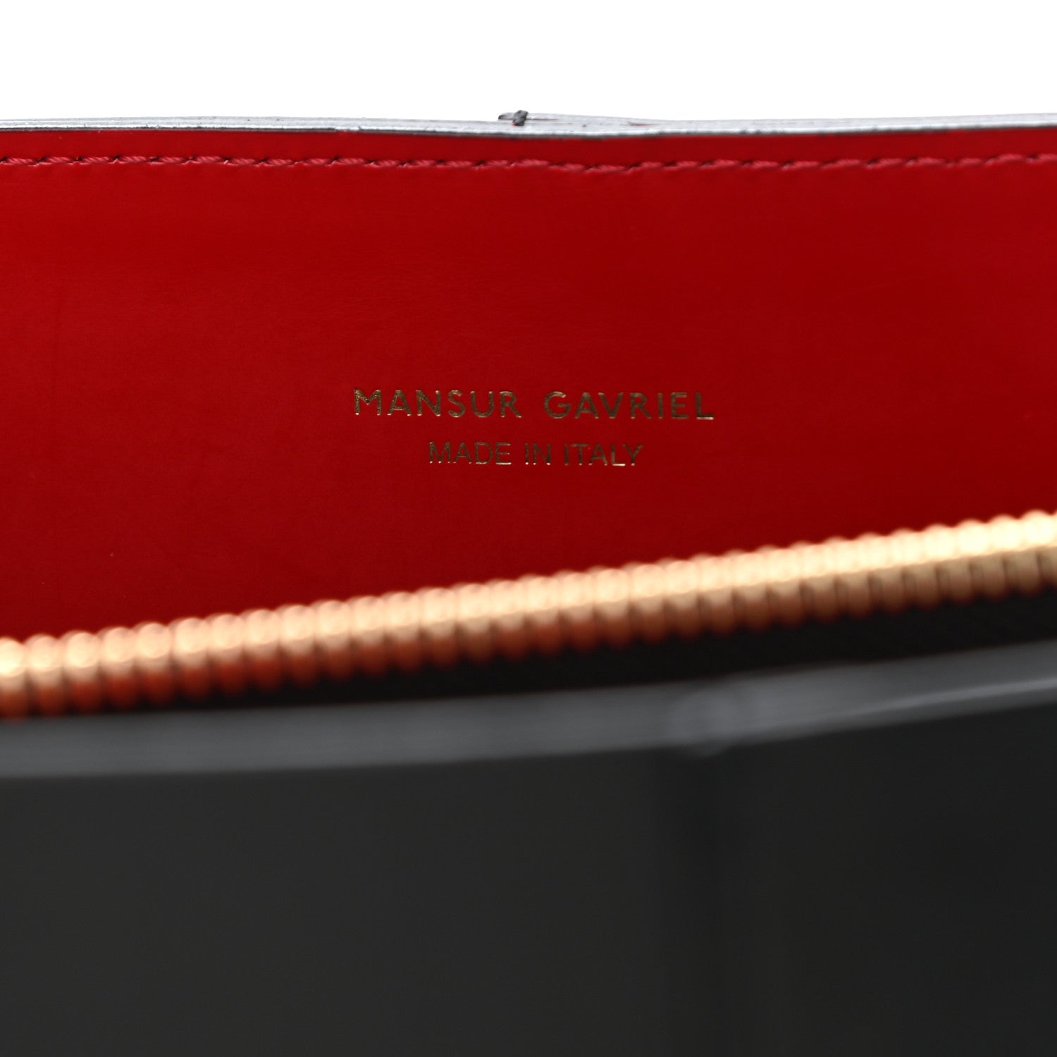 Mansur Gavriel Calfskin Mini Folded Bag Black Flamma 6 of 13
