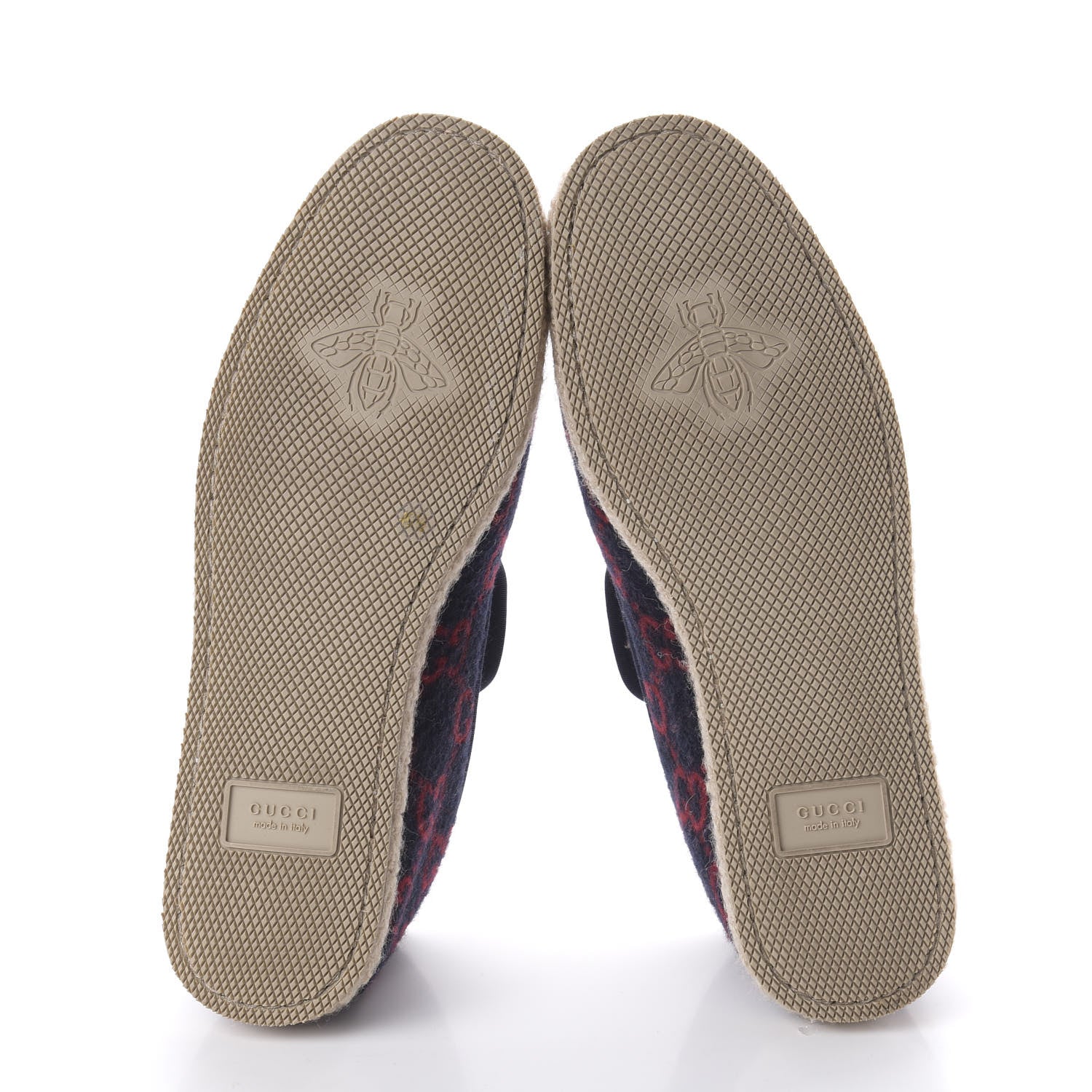 Gucci Covered Wool GG Monogram Womens Fria Horsebit Loafers 40.5 Blue Red Butterscotch 5 of 8