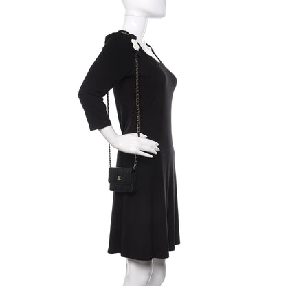 Chanel Lambskin Quilted My Chanel Lady Card Holder On Chain Black 2 of 11