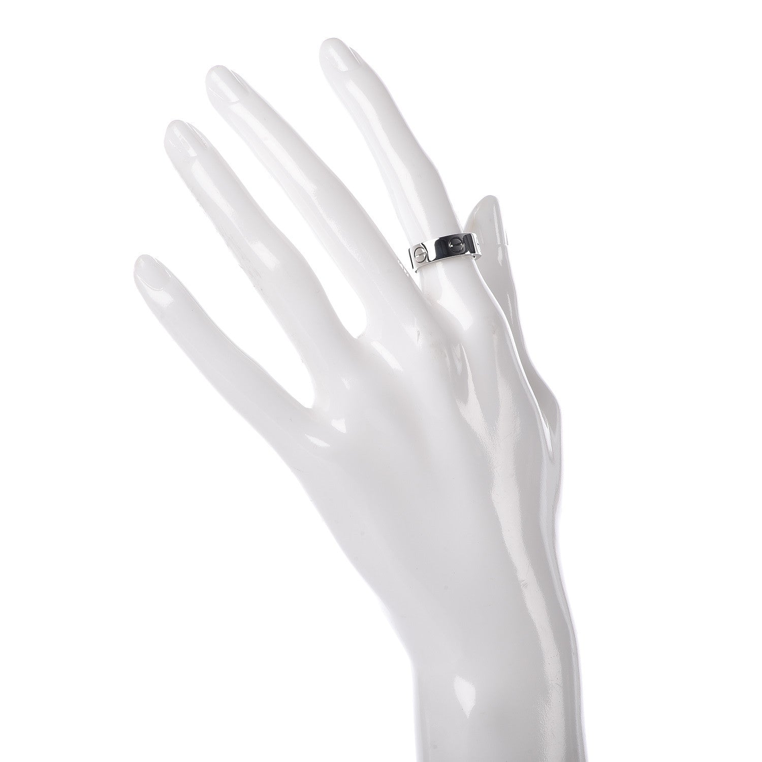 Cartier 18K White Gold 5.5mm LOVE Ring 49 4.75 2 of 6
