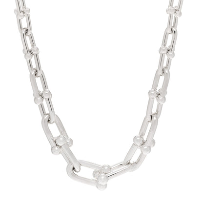 Tiffany Sterling Silver HardWear Graduated Link Necklace 1 of 6
