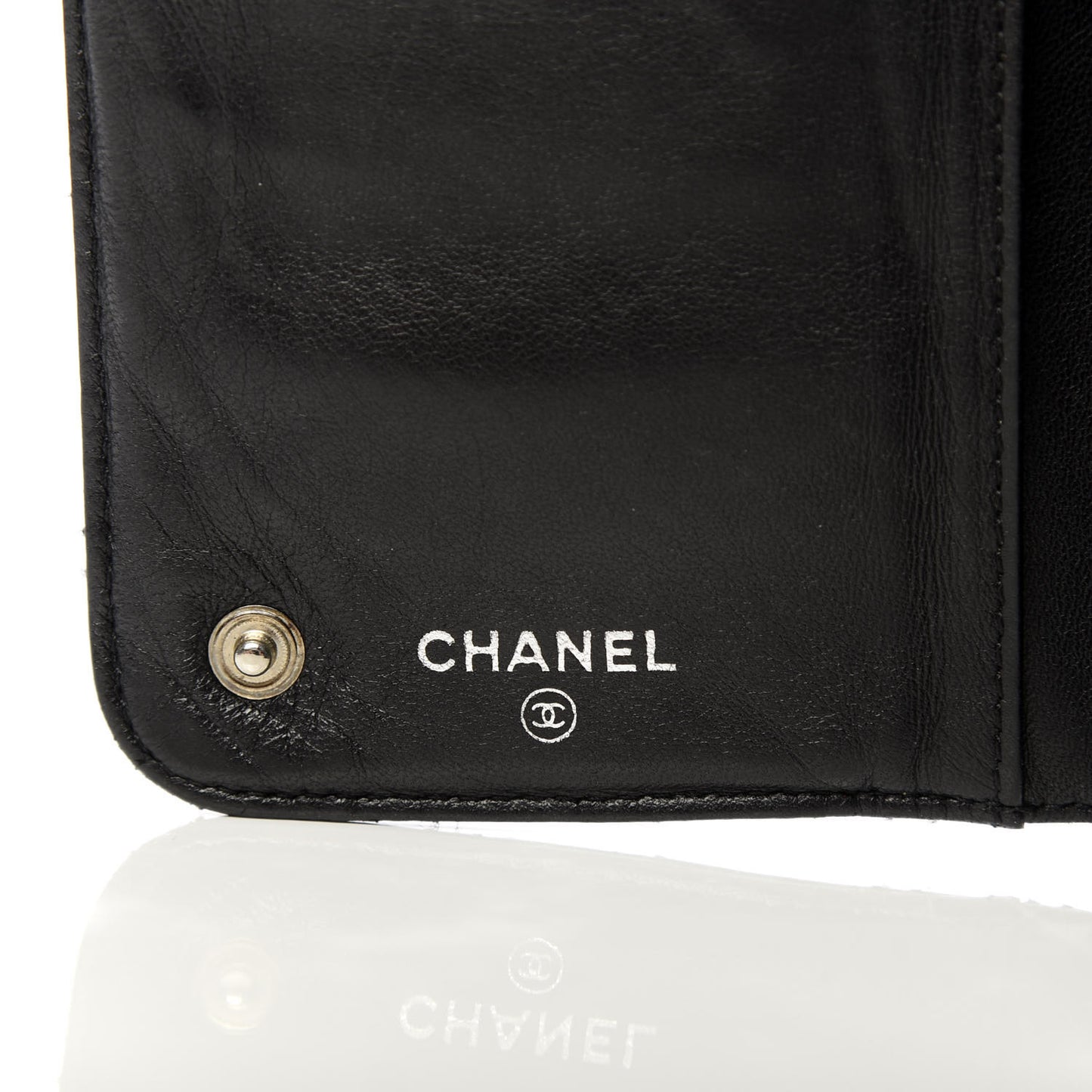 Aged Calfskin Quilted Paris New York PNY Wallet Black