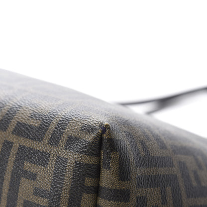 Fendi Zucca Spalmati Small Roll Tote Tobacco Blue 9 of 13