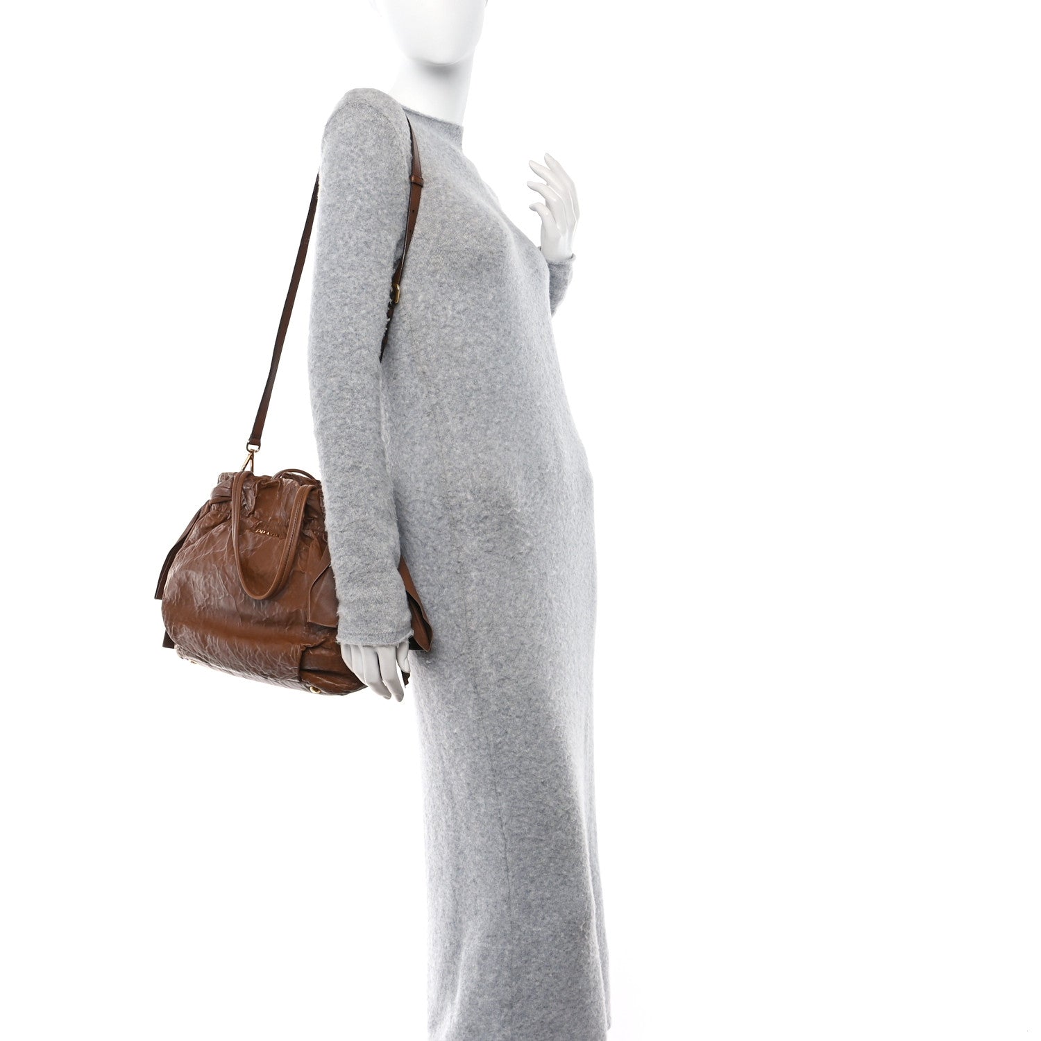 Prada Nappa Antique Bow Bag Cocco 2 of 10