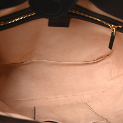 Gucci Soft GG Supreme Monogram Bees Small Crossbody Tote Beige Oro Black 5 of 10