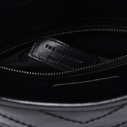 Saint Laurent Crinkled Calfskin Matelasse Monogram Niki Chain Wallet Black 7 of 10