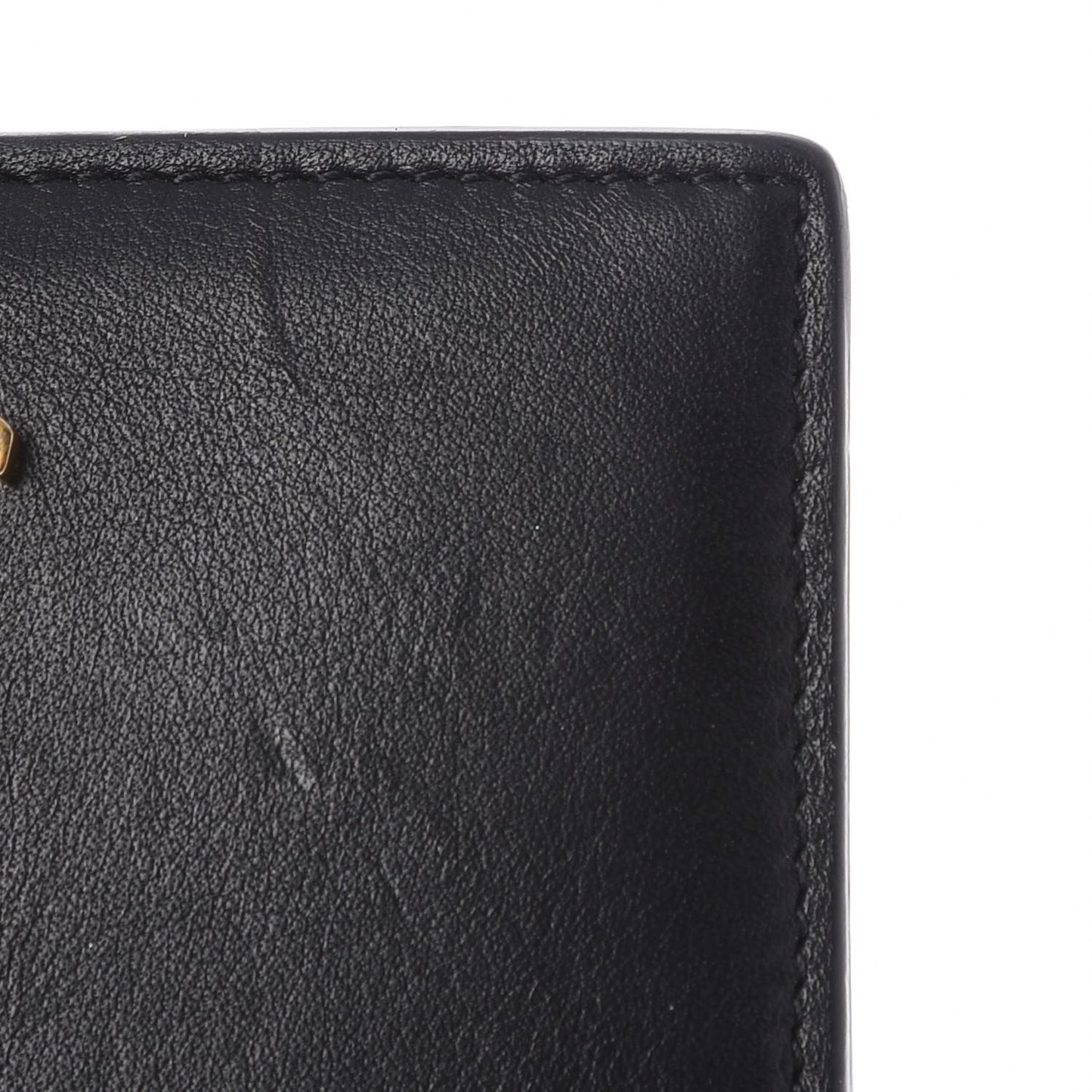 Calfskin Monogram Card Case Black