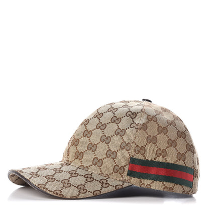 Gucci Monogram Web Baseball Hat L Beige Cocoa 1 of 10