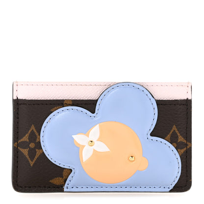Louis Vuitton Monogram Vivienne Snowy Card Holder Pearl Blue Frost 1 of 7