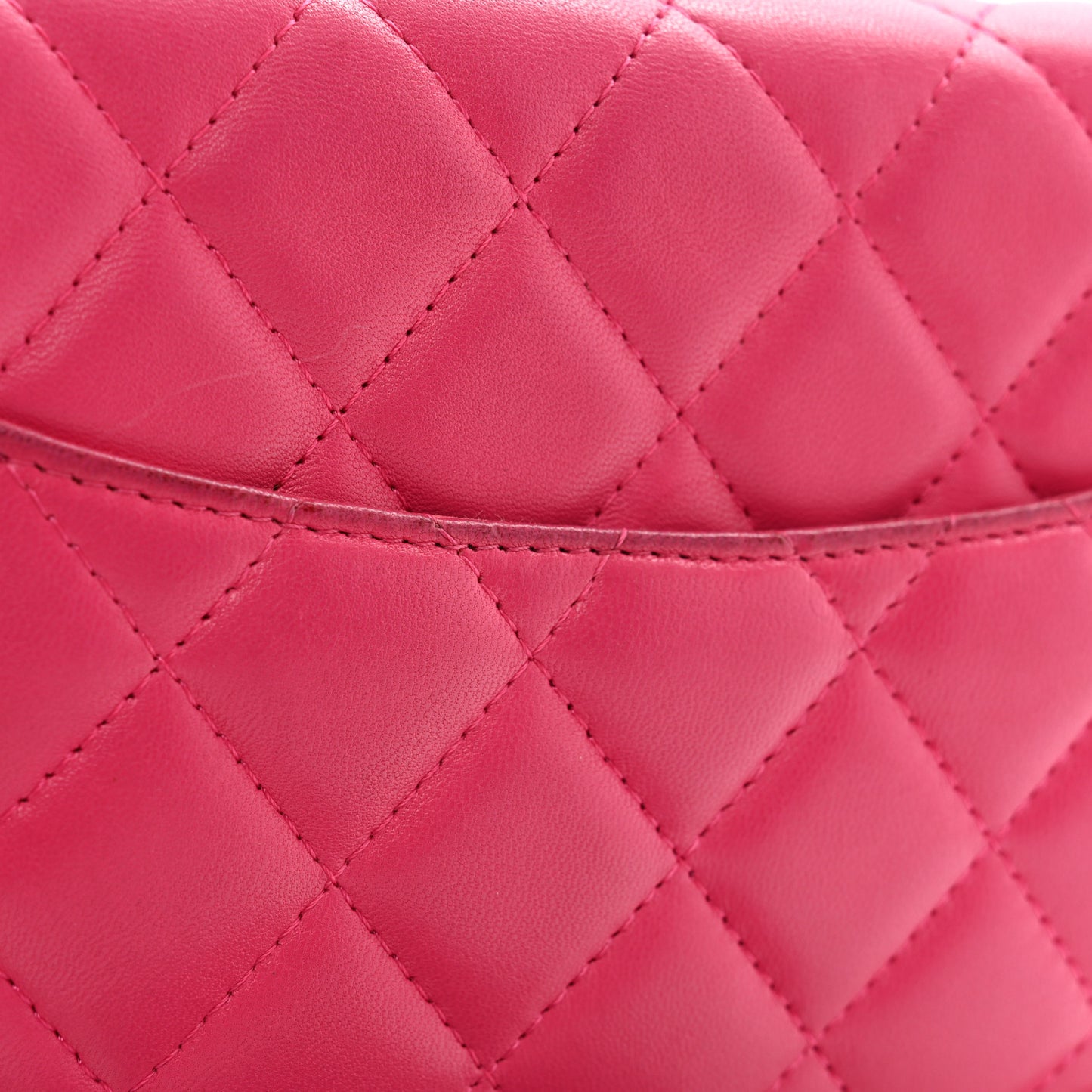 Lambskin Quilted Wallet On Chain WOC Pink