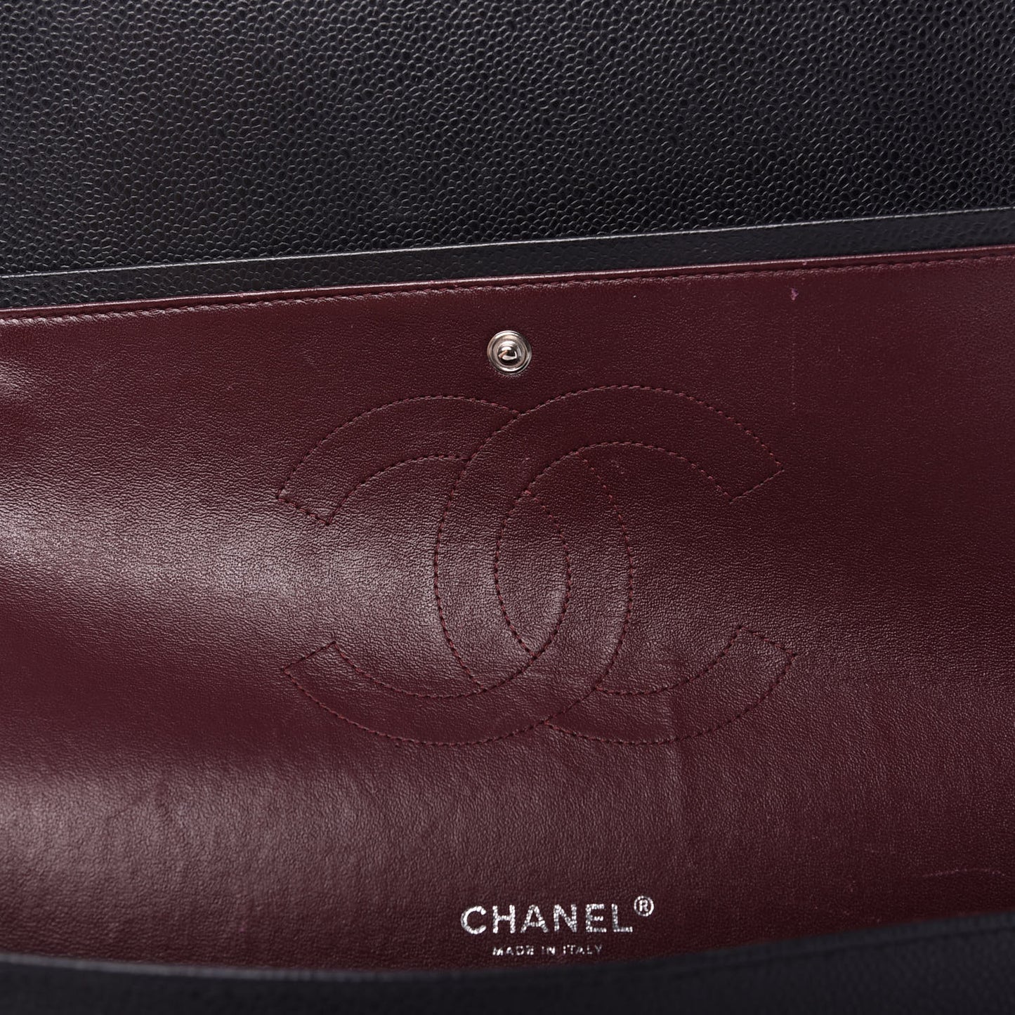 Caviar Quilted Maxi Double Flap Black