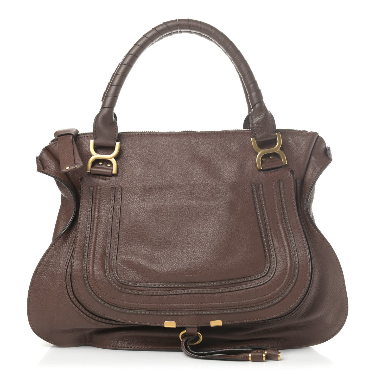 Calfskin Large Marcie Satchel Barbour Khaki