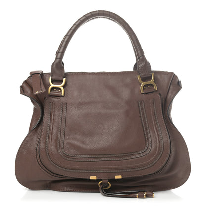 Chloe Calfskin Large Marcie Satchel Barbour Khaki 1 of 4