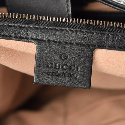 Gucci Calfskin Matelasse Medium GG Marmont Shoulder Tote Bag Black 6 of 11