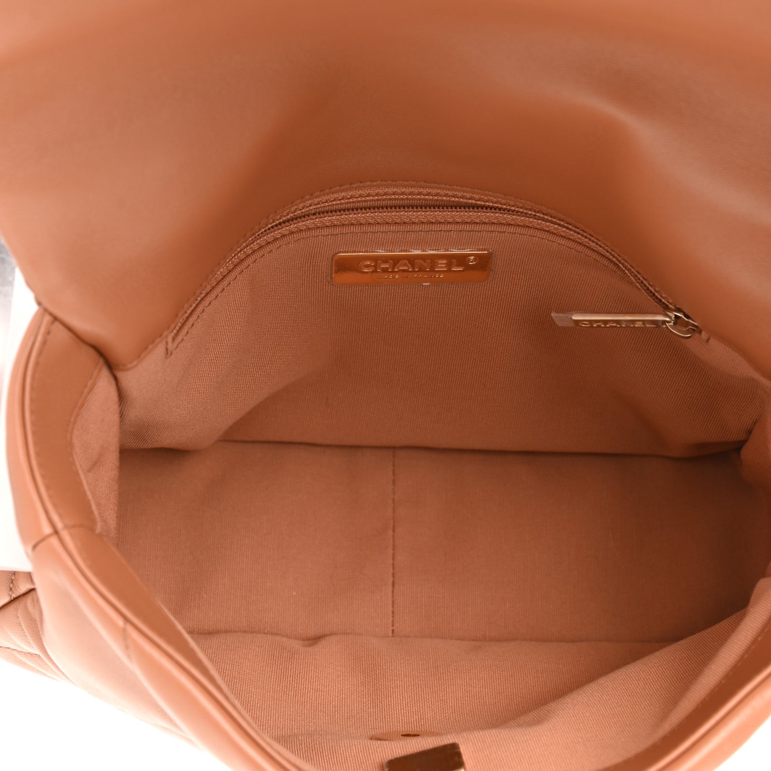 Chanel Lambskin Quilted Medium Chanel 19 Flap Brown 5 of 10