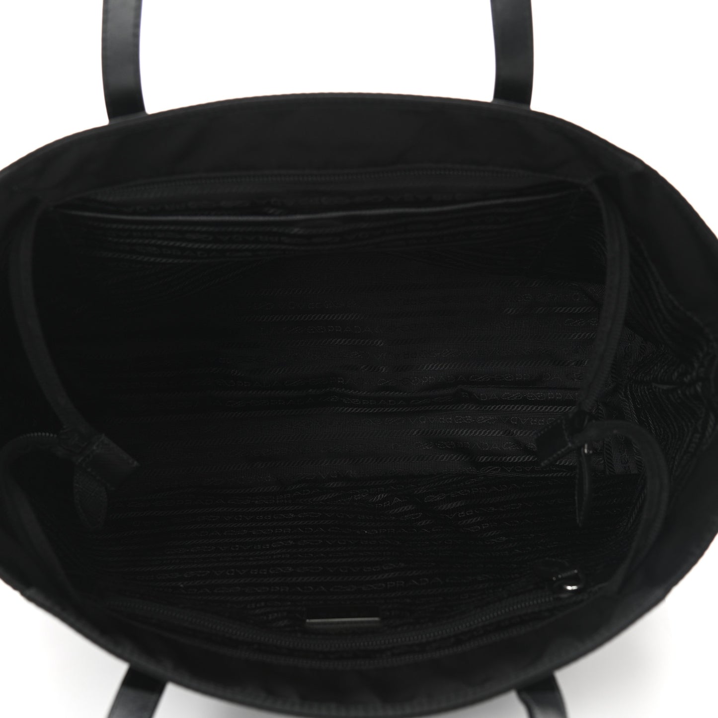 Tessuto Nylon Vela Saffiano Tote Black