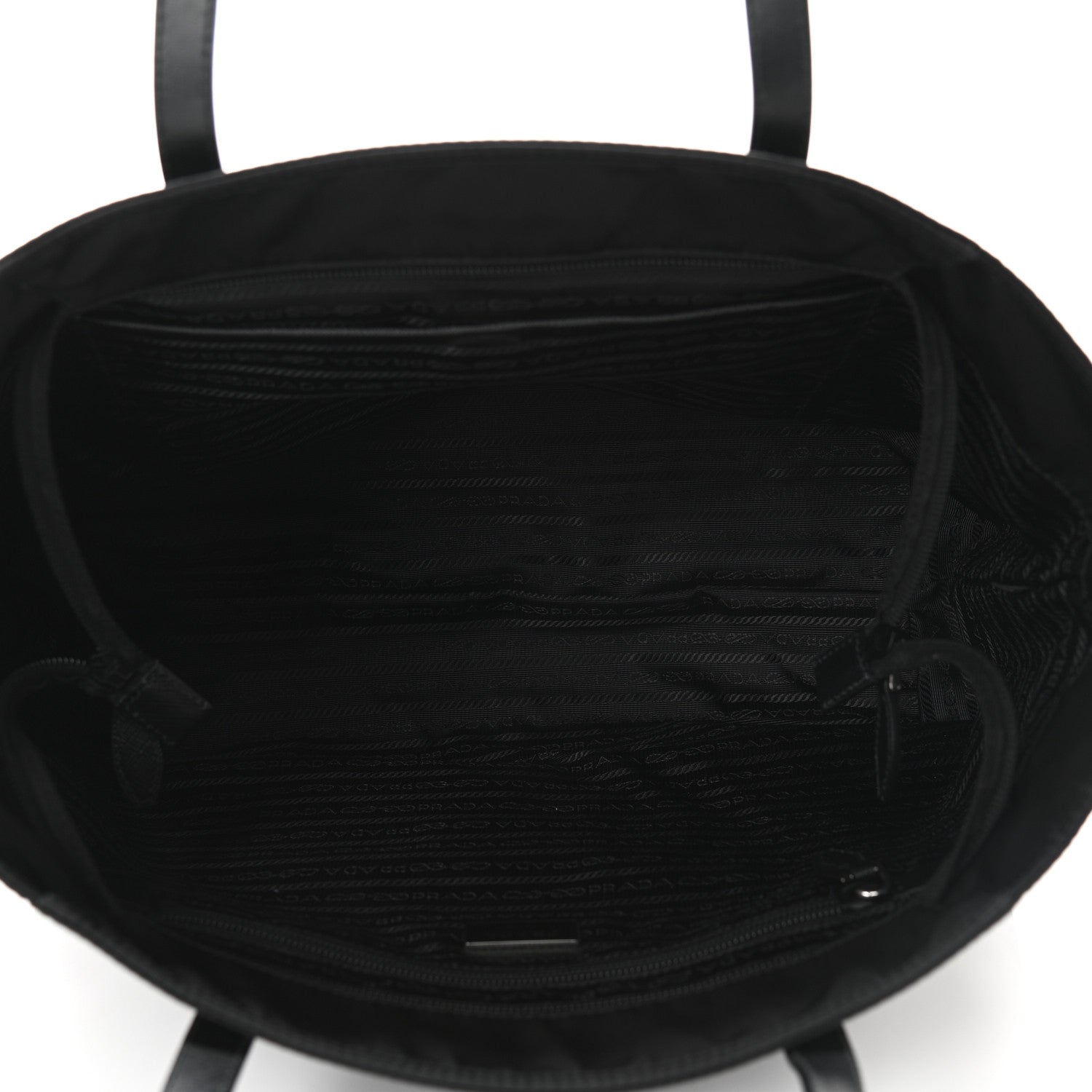 Prada Tessuto Nylon Vela Saffiano Tote Black 4 of 8