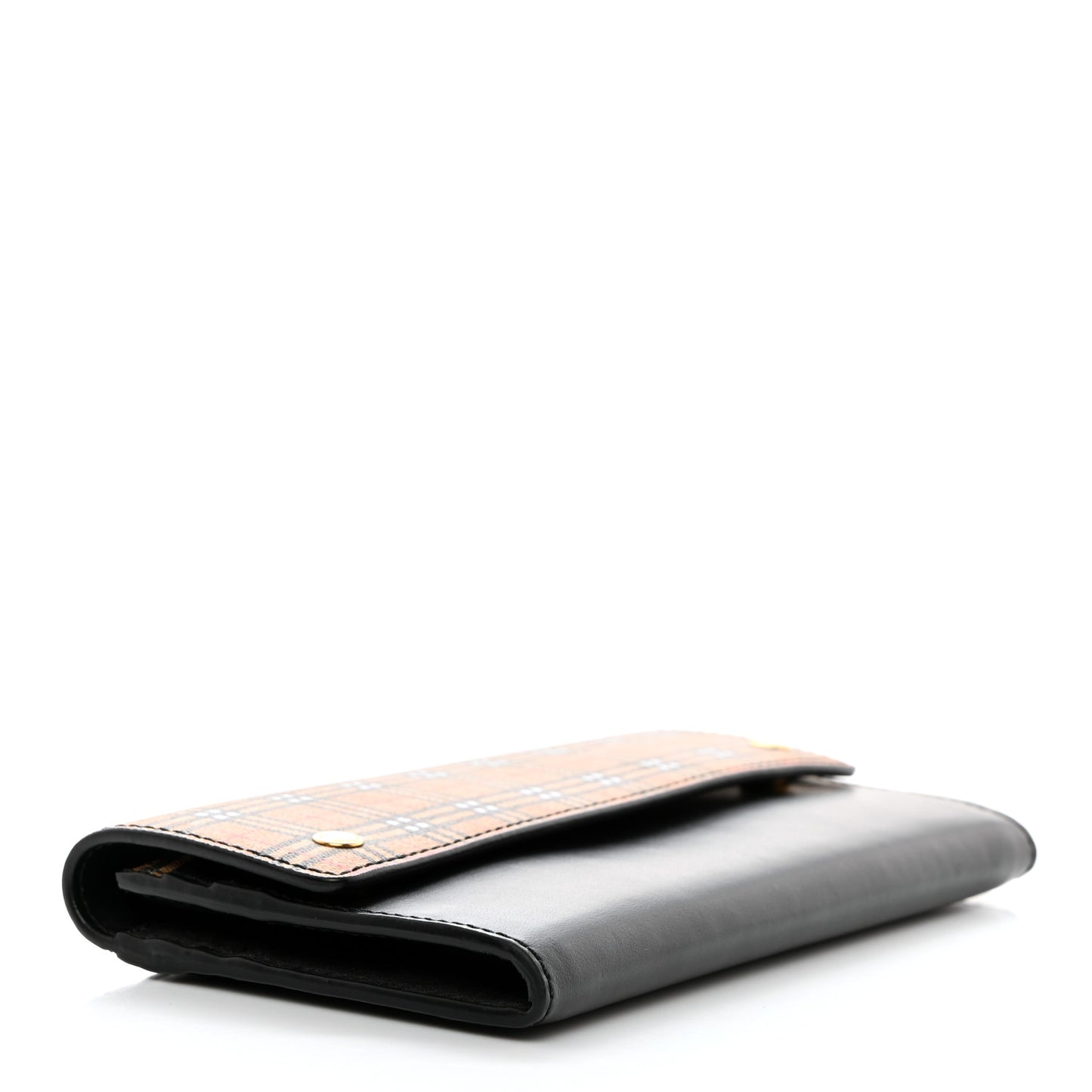 Calfskin Mini Vintage Check Harris Wallet Antique Yellow